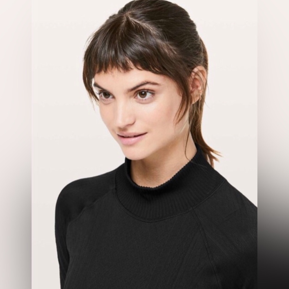 Lululemon Rest Less Mock Neck Black - Picture 3 of 14